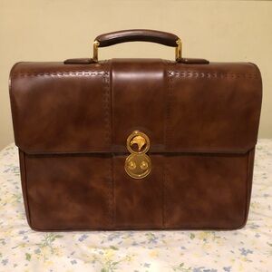 Stefano Ricci Brown Calfskin Leather Briefcase